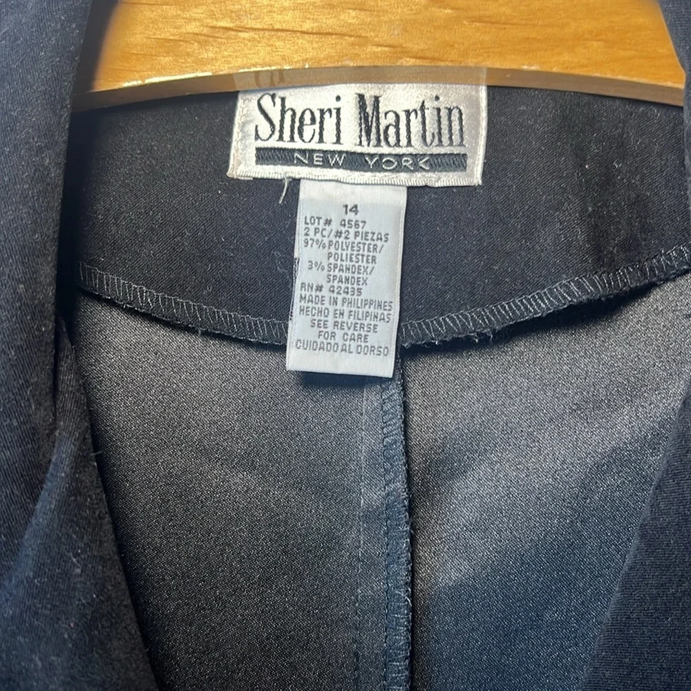 Vintage Sheri Martin suede‎ coat/blazer Black size 14 with buttons